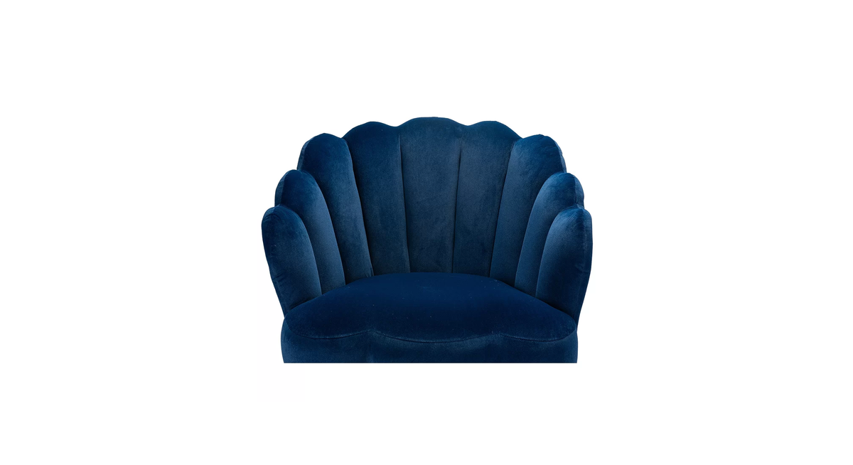 CreativeDecore Velvet Rae Accent Chair/Lounge Chair for  Living Room, Bedroom, Armchair Sofa Chair with natural finish wooden legs