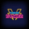"Neon Light 'Forever Rockers' in Blue and Pink - Stylish LED Wall Décor"
