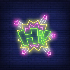 : Neon Light Hi Decor with Stars - Stunning LED Wall Art for Home & Events