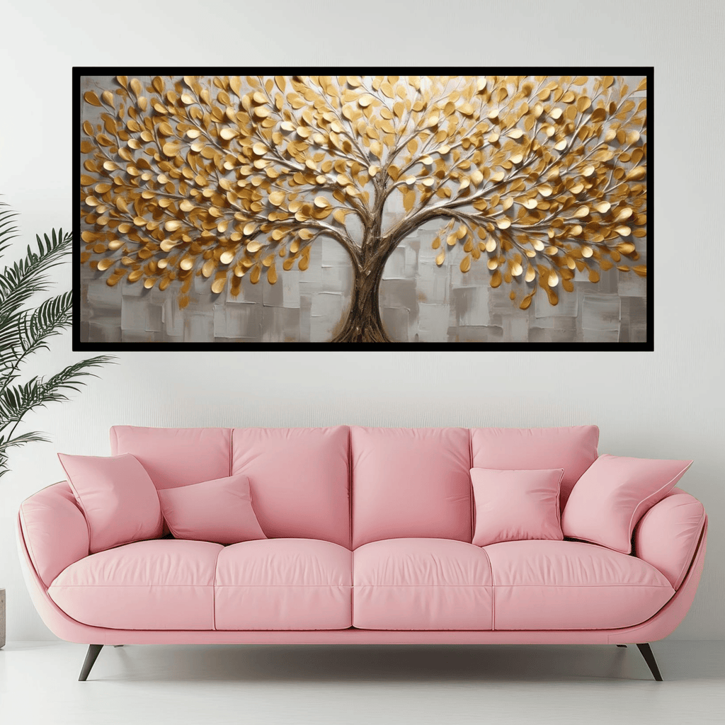 Gold Leaf tree: Wall Paintings by Creative Decor