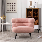 CreativeDecore Velvet CliveAccent Chair/Lounge Chair for  Living Room, Bedroom, Armchair Sofa Chair with natural finish Black  legs