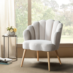 CreativeDecore Velvet Rae Accent Chair/Lounge Chair for  Living Room, Bedroom, Armchair Sofa Chair with natural finish wooden legs