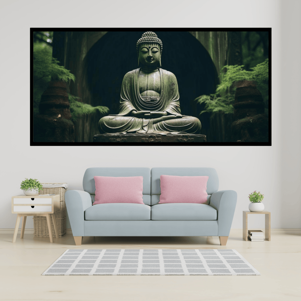 Buddha Ji in Jungle Figurine - Peaceful Meditation Statue