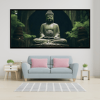 Buddha Ji in Jungle Figurine - Peaceful Meditation Statue
