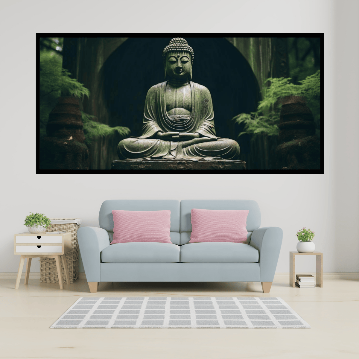 Buddha Ji in Jungle Figurine - Peaceful Meditation Statue