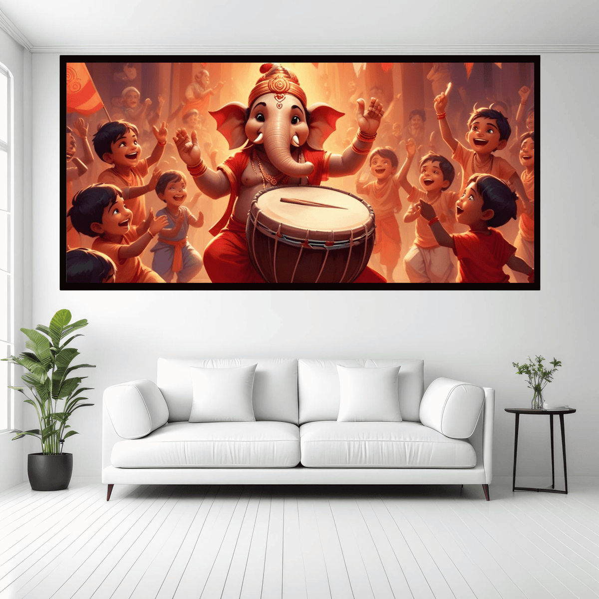 Handcrafted Ganesh Ji Beating Tabla Idol for Home Décor and Worship