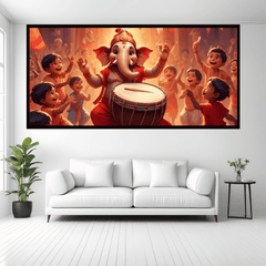 Handcrafted Ganesh Ji Beating Tabla Idol for Home Décor and Worship