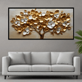 Tree with gold & Silver flower: Wall Paintings by Creative Decor