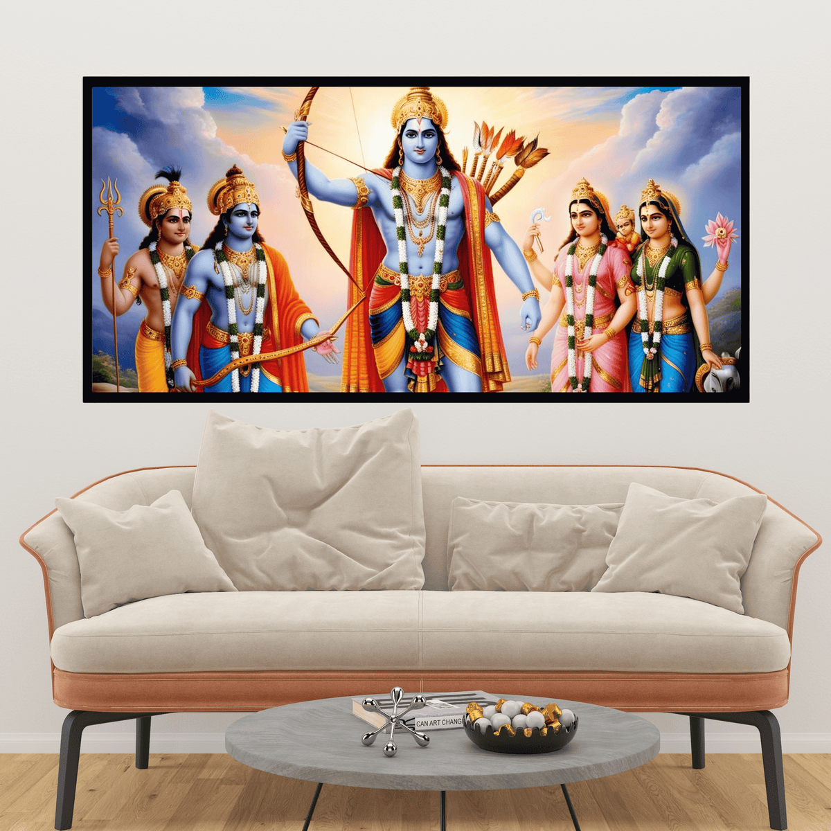 Lord Rama With bow: Wall Paintings by Creative Decor