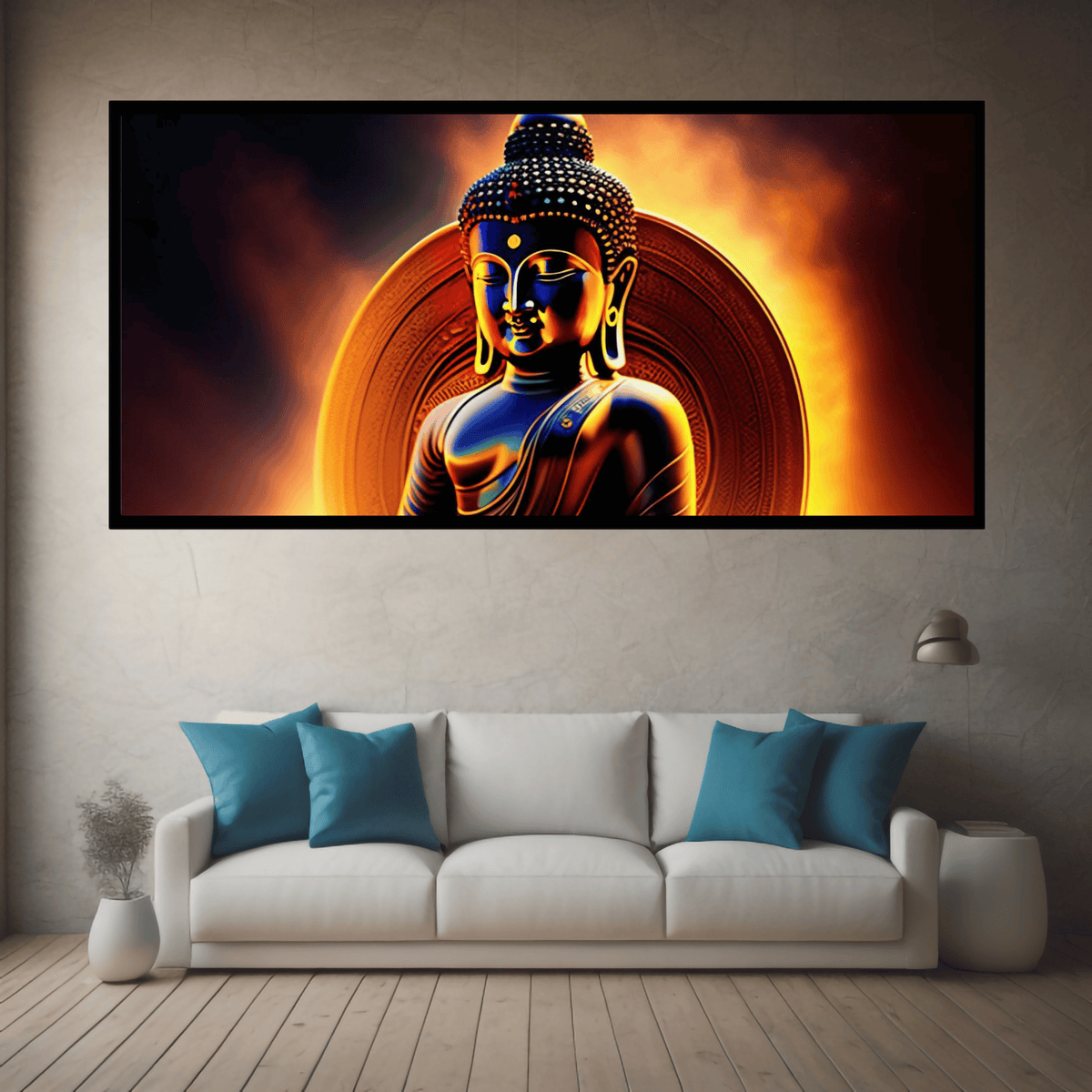 : Buddha Ji with Yellow Light Background