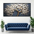 Vintage Gold Tree with white Flower: Wall Paintings by Creative Decor
