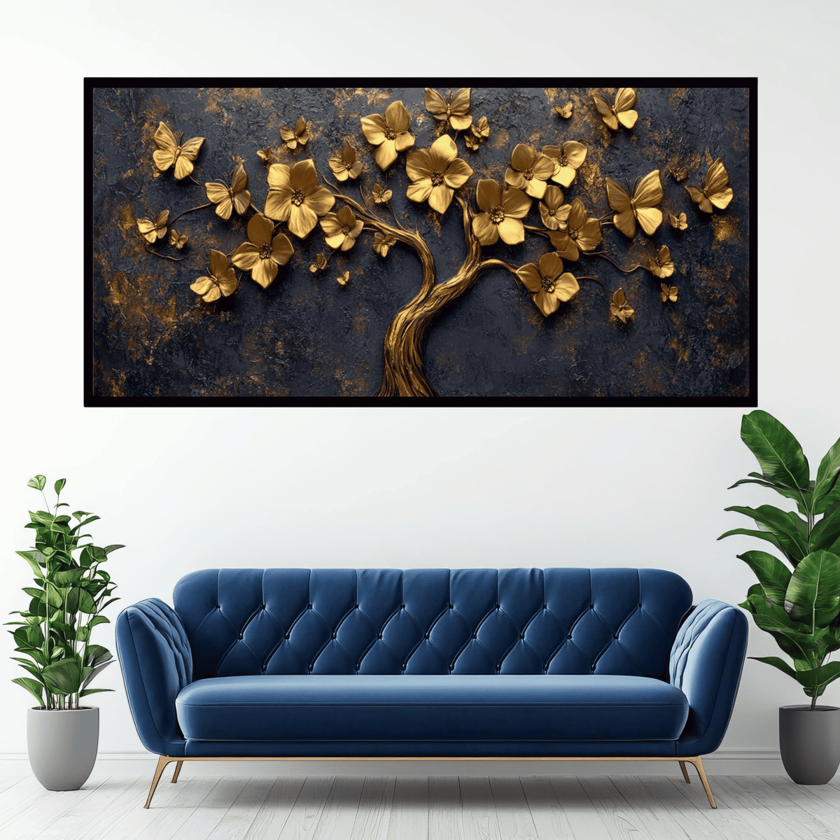 All gold In tree: Wall Paintings by Creative Decor
