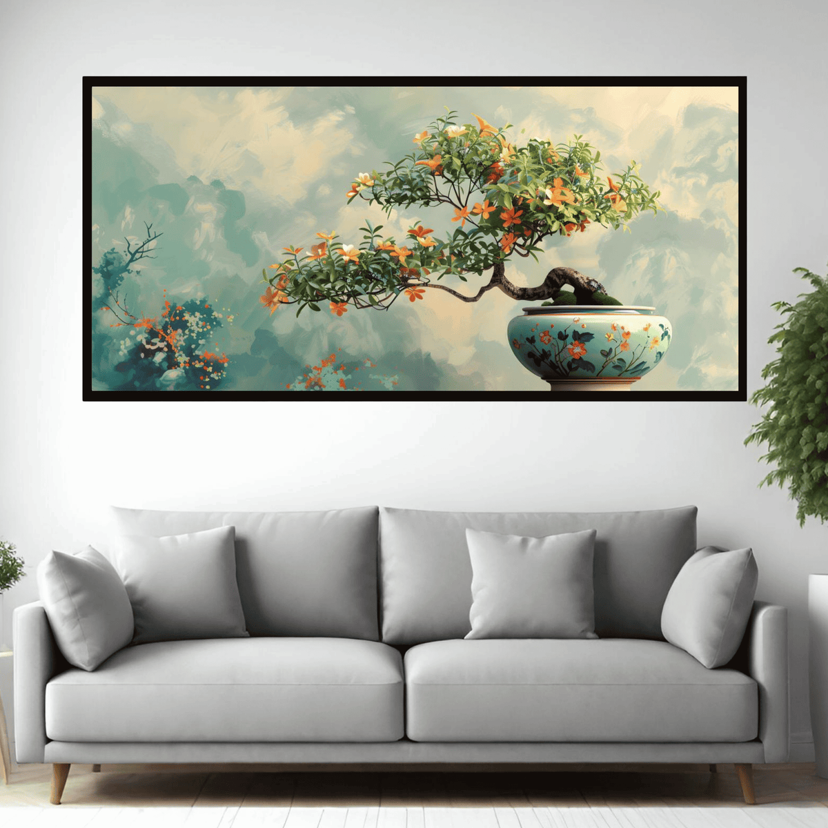Abstract Figures With Tree: Wall Paintings by Creative Decor