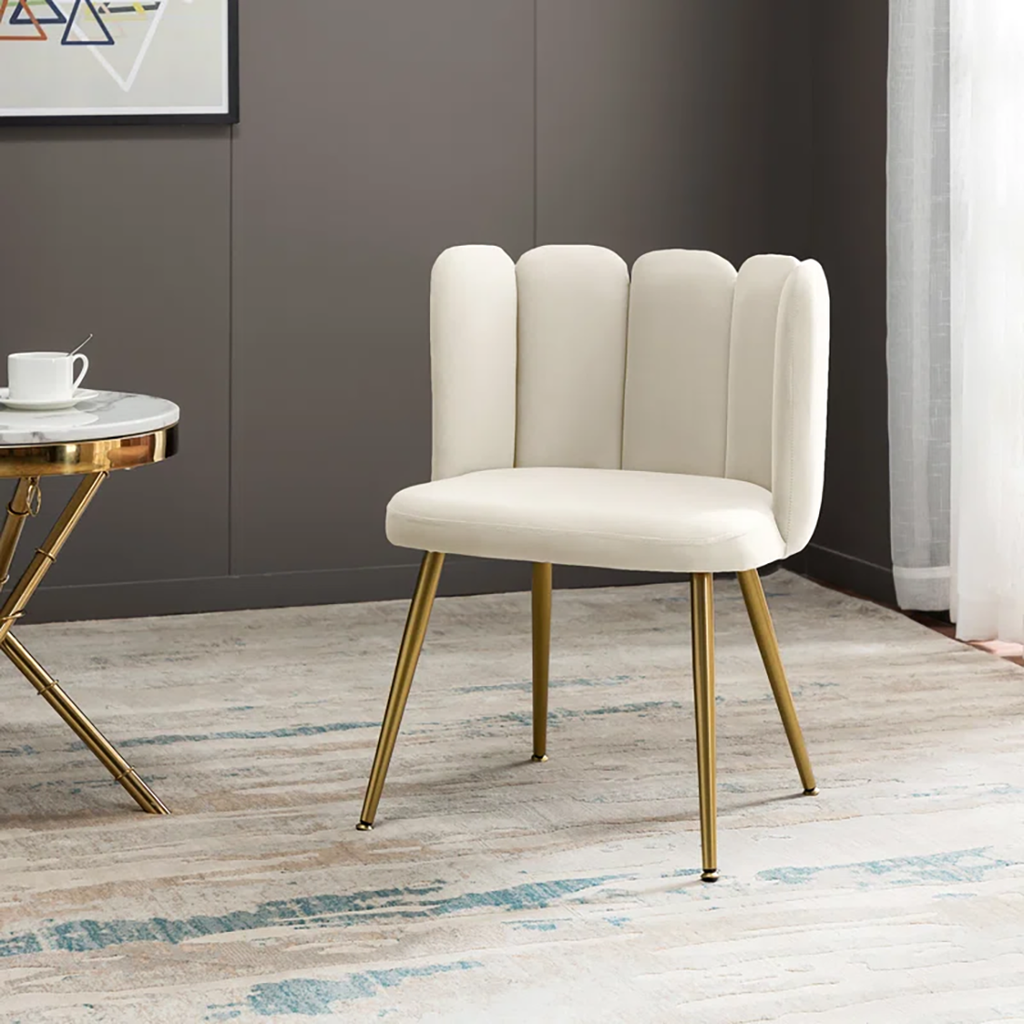 CreativeDecore Velvet marsillio   Accent Chair/dining chair/café chair/side chair   for  Living Room, dining room ,restaurant  Armchair  with Gold Legs.