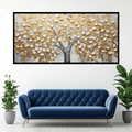 Tree With White & gold Leaf: Wall Paintings by Creative Decor