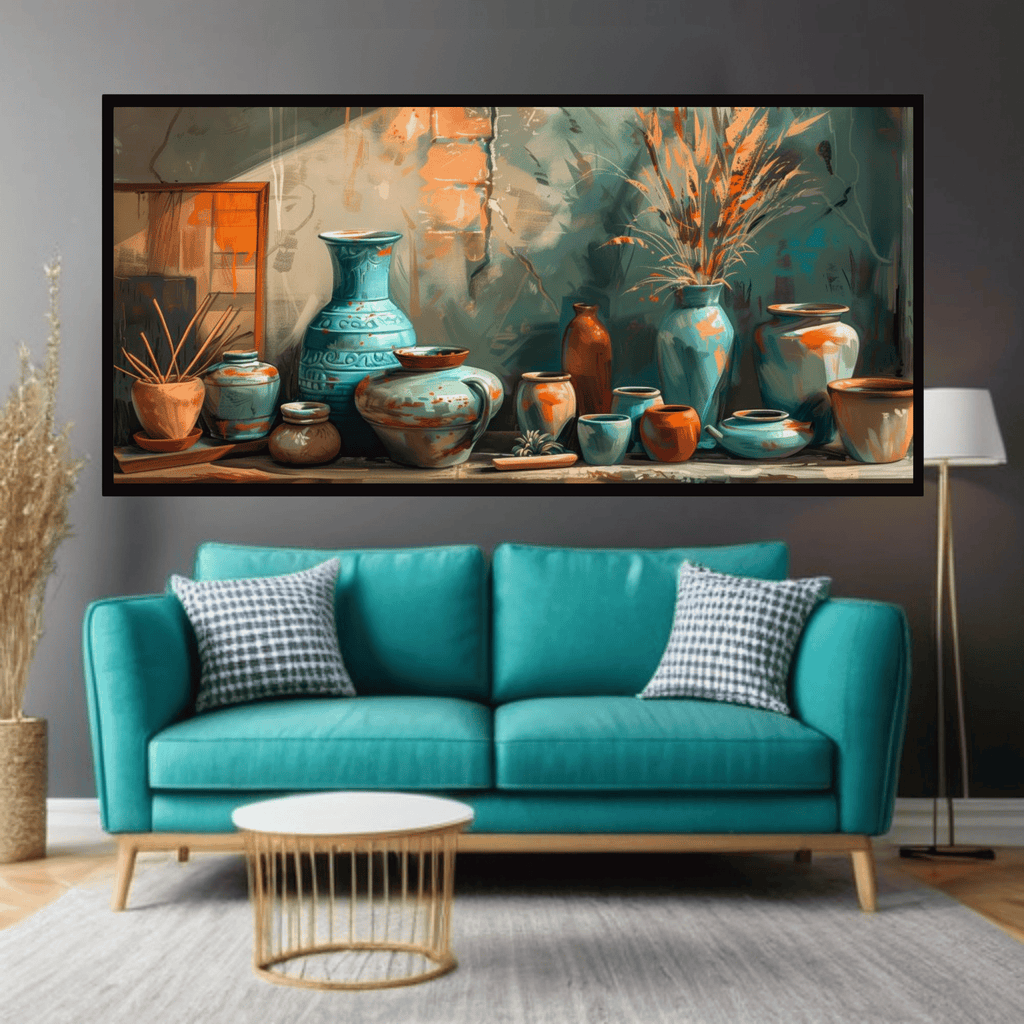Abstract Figures in Motion: Wall Paintings by Creative Decor