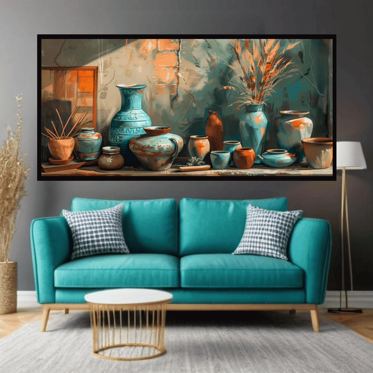 Abstract Figures in Motion: Wall Paintings by Creative Decor