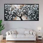 Tree With Silver Leaf: Wall Paintings by Creative Decor