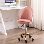 CreativeDecore Velvet Hindmen  task chair /study chair /office chair   for  study  Room, office  , swivel Armchair  with Gold base