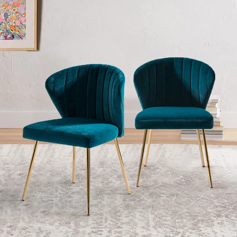 CreativeDecore Velvet Chimene   Accent Chair/dining chair/café chair  for  Living Room, dining room ,restaurant  Armchair  with Gold Legs.