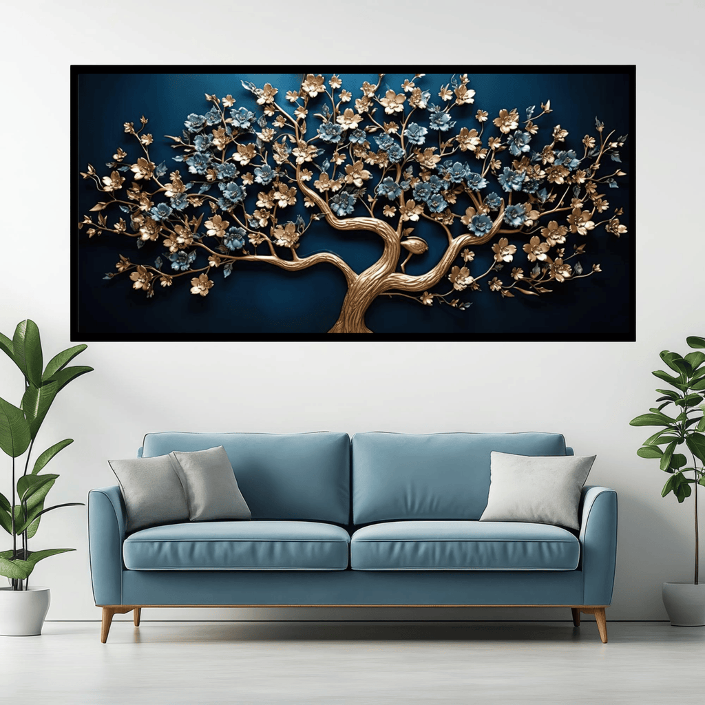 Gold Ruby tree: Wall Paintings by Creative Decor