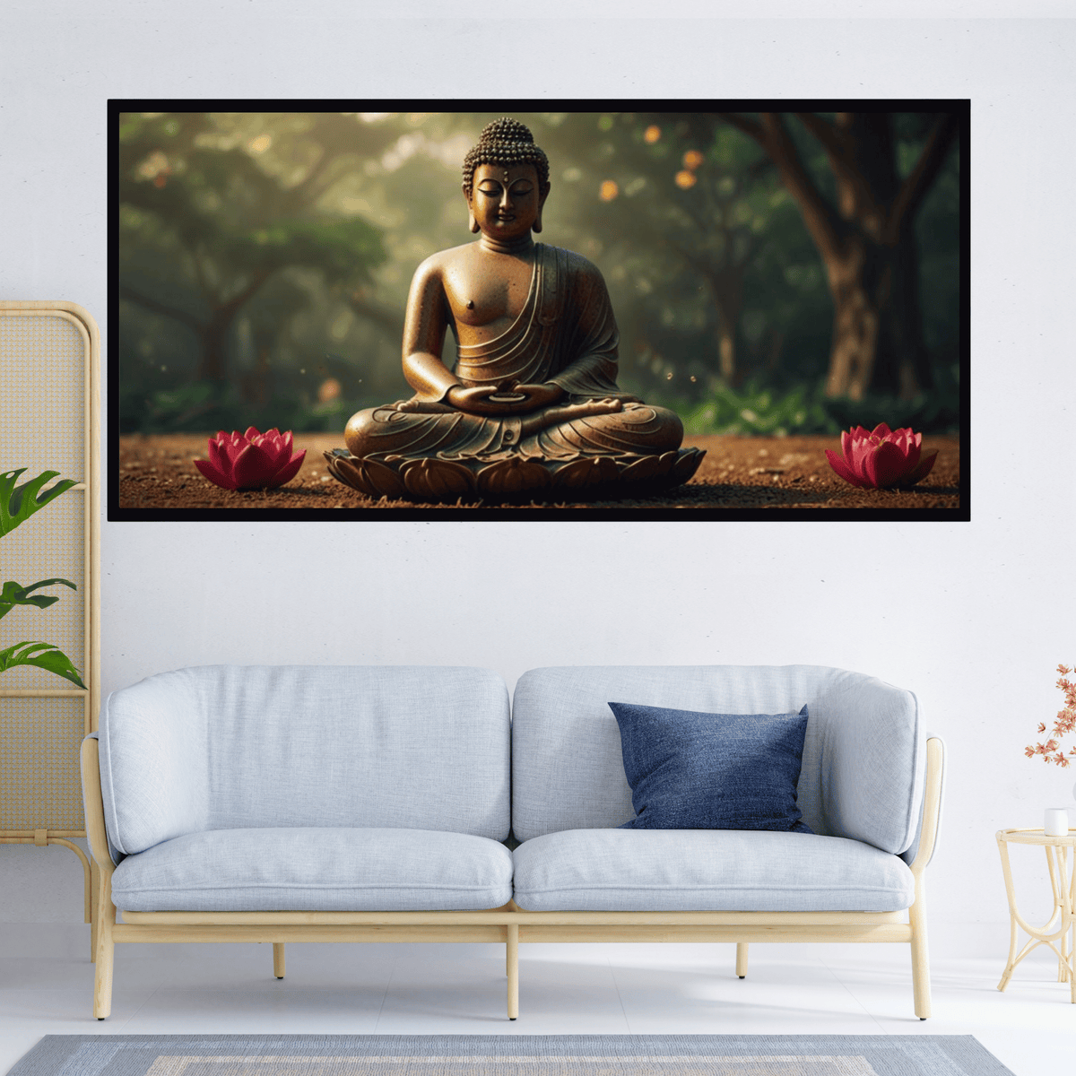 Buddha Ji Sitting on Flower Statue