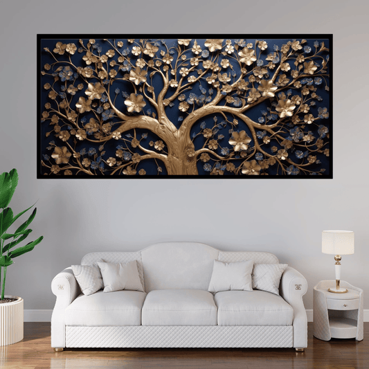 Tree with Gold touch: Wall Paintings by Creative Decor