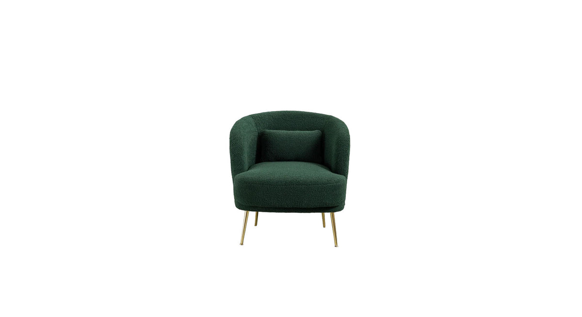 CreativeDecore Velvet Cititum Accent Chair/Lounge Chair for  Living Room, Bedroom, Armchair Sofa Chair with natural finish golden legs