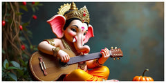 : Ganesh Ji with Guitar Decorative Idol - Musical Lord Ganesha Figurine