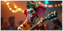 Handcrafted Playing Guitar Ganesh Ji Idol for Home Décor and Gifts