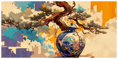 Abstract Figures in Motion: Wall Paintings by Creative Decor