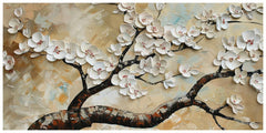 Tree with White Flower: Wall Paintings by Creative Decor