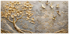 Tree With vintage Gold: Wall Paintings by Creative Decor