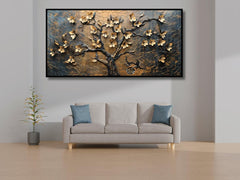 Tree With Golden Leaf: Wall Paintings by Creative Decor