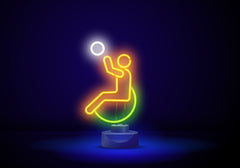 "Neon Lights - Boy Playing with Ball"