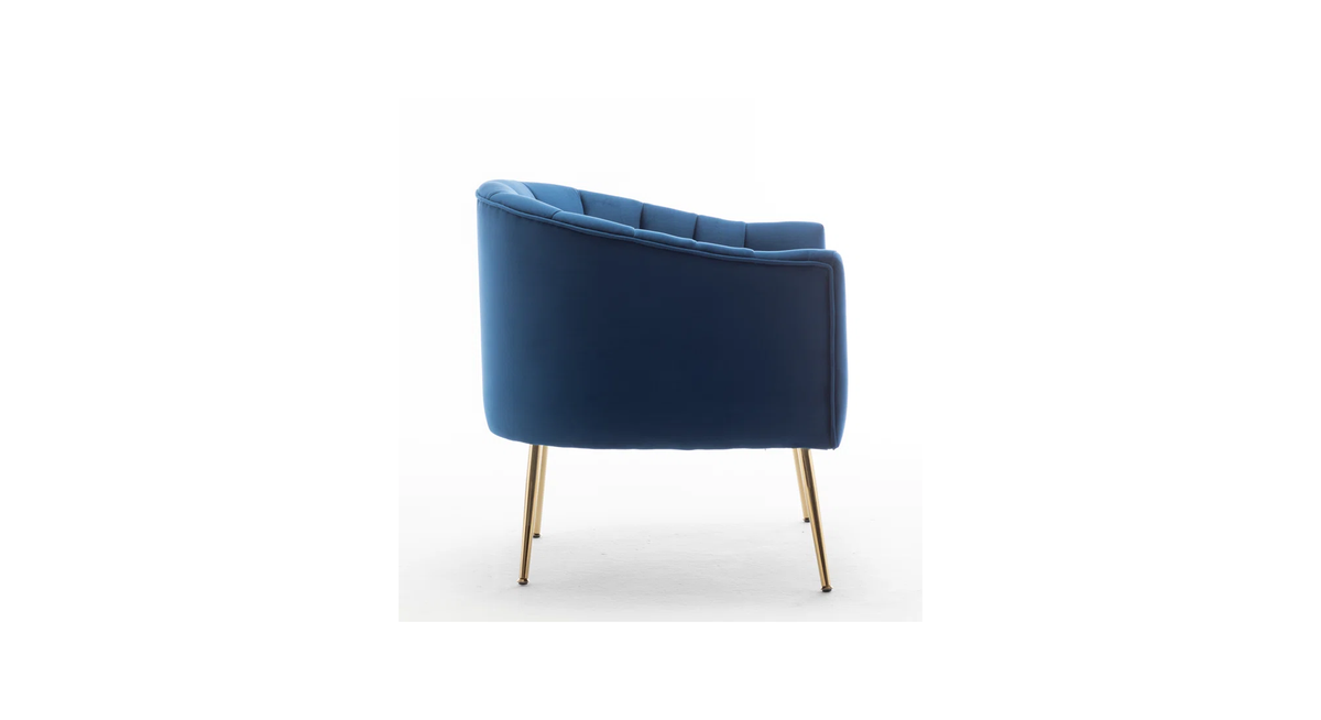 CreativeDecore Velvet Jella  Accent Chair/Lounge Chair for  Living Room, Bedroom, Armchair Sofa Chair with Gold Legs.