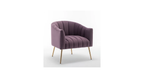 CreativeDecore Velvet Jella  Accent Chair/Lounge Chair for  Living Room, Bedroom, Armchair Sofa Chair with Gold Legs.