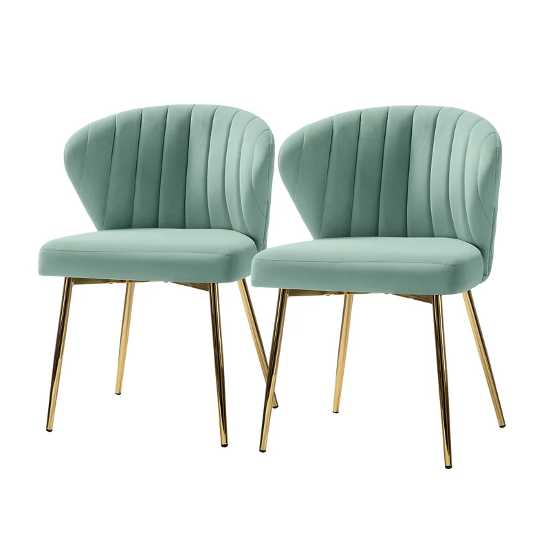 CreativeDecore Velvet Chimene   Accent Chair/dining chair/café chair  for  Living Room, dining room ,restaurant  Armchair  with Gold Legs.