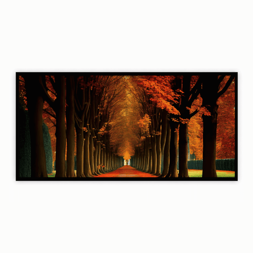 "Scenic Trees Alongside the Road - Natural Landscape Photography"