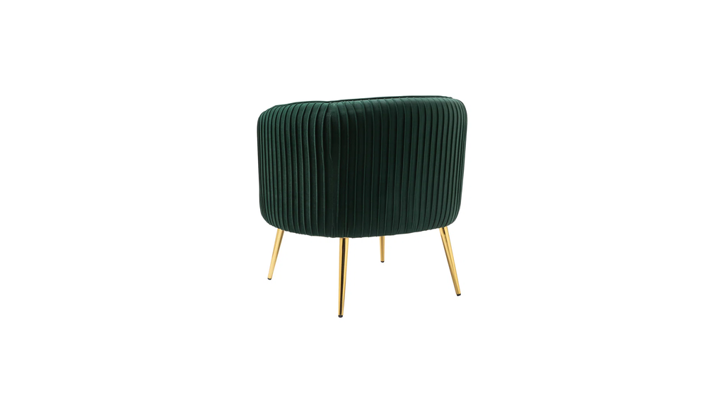 CreativeDecore Velvet Leiser Accent Chair/Lounge Chair for  Living Room, Bedroom, Armchair Sofa Chair with Gold Legs.