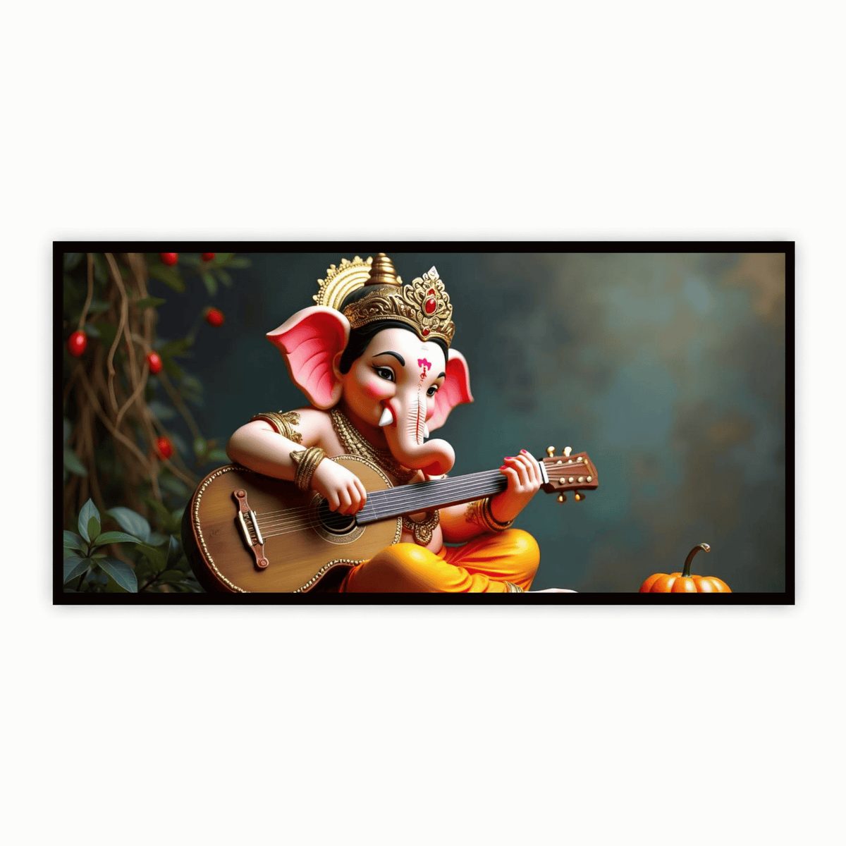 : Ganesh Ji with Guitar Decorative Idol - Musical Lord Ganesha Figurine