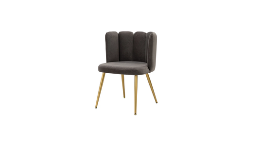 Doe Buck Velvet marsillio   Accent Chair/dining chair/café chair/side chair   for  Living Room, dining room ,restaurant  Armchair  with Gold Legs.