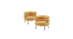 CreativeDecore Velvet CliveAccent Chair/Lounge Chair for  Living Room, Bedroom, Armchair Sofa Chair with natural finish Black  legs