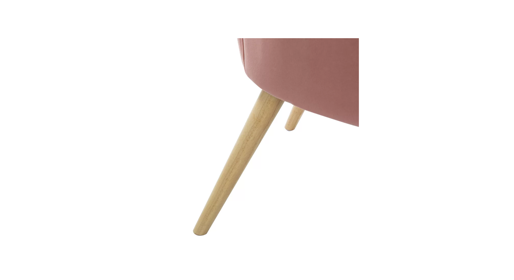 CreativeDecore Velvet Rae Accent Chair/Lounge Chair for  Living Room, Bedroom, Armchair Sofa Chair with natural finish wooden legs