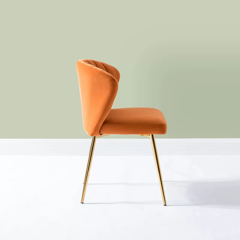 CreativeDecore Velvet Chimene   Accent Chair/dining chair/café chair  for  Living Room, dining room ,restaurant  Armchair  with Gold Legs.