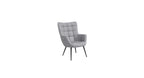 CreativeDecore Velvet Lapis  Accent Chair/Lounge Chair for  Living Room, Bedroom, Armchair Sofa Chair with black  Legs.