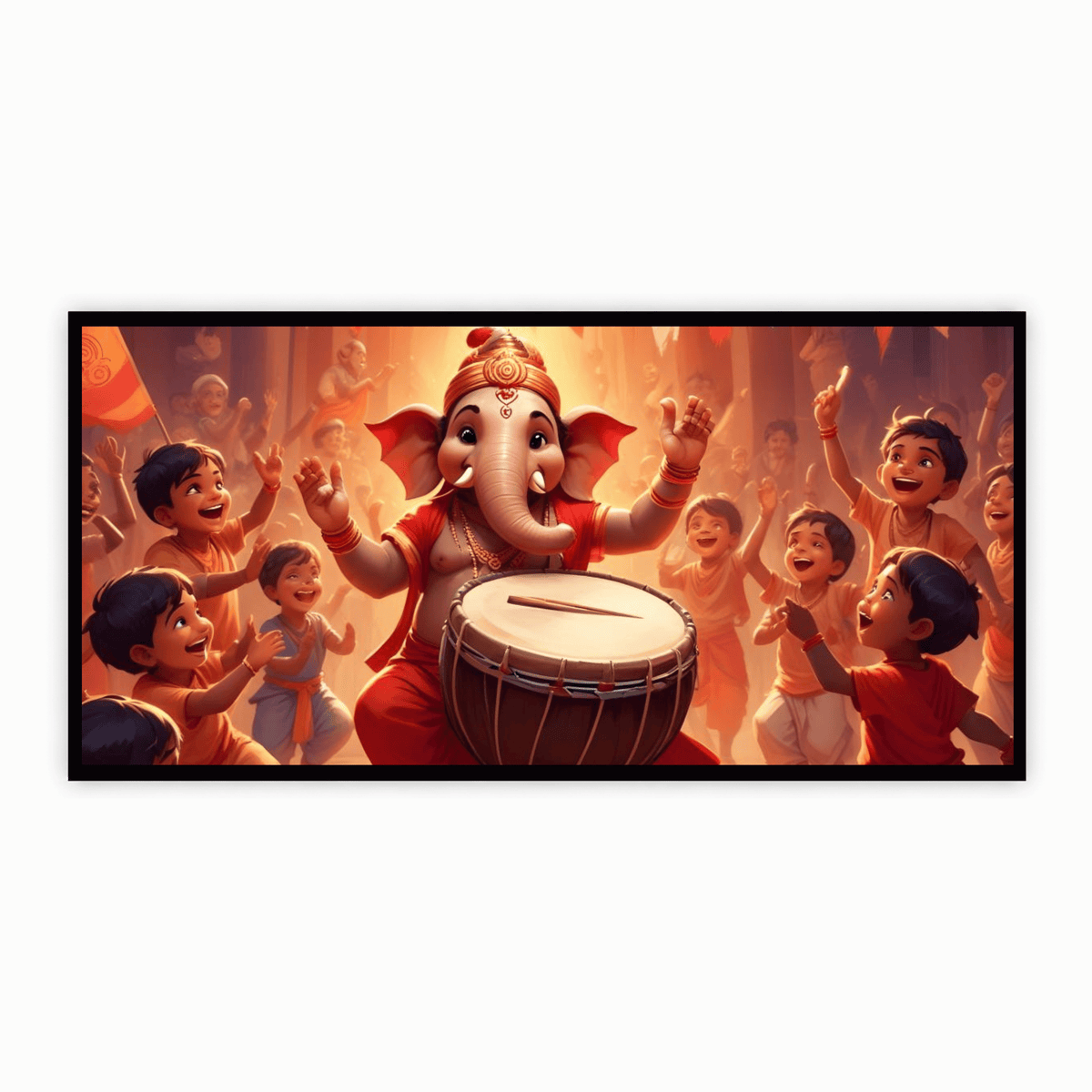 Handcrafted Ganesh Ji Beating Tabla Idol for Home Décor and Worship