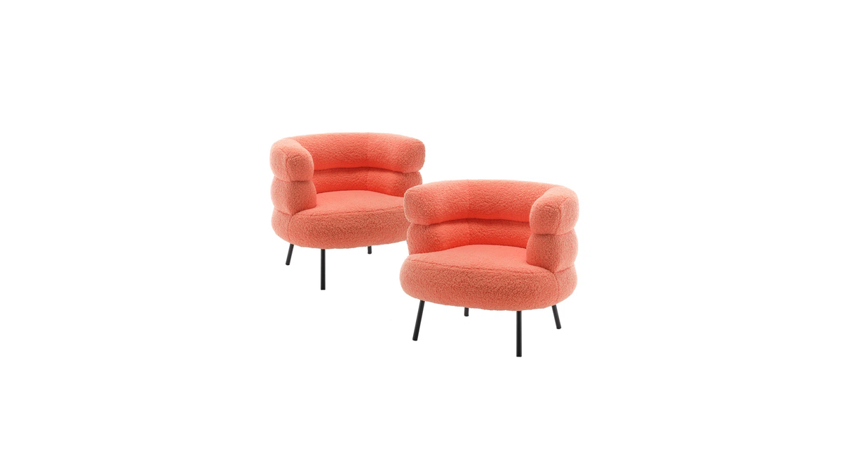 CreativeDecore Velvet CliveAccent Chair/Lounge Chair for  Living Room, Bedroom, Armchair Sofa Chair with natural finish Black  legs