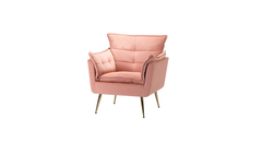 Doe Buck Velvet fyn Accent Chair/Lounge Chair for  Living Room, Bedroom, Armchair Sofa Chair with Gold Legs.