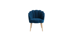 Doe Buck Velvet Rae Accent Chair/Lounge Chair for  Living Room, Bedroom, Armchair Sofa Chair with natural finish wooden legs